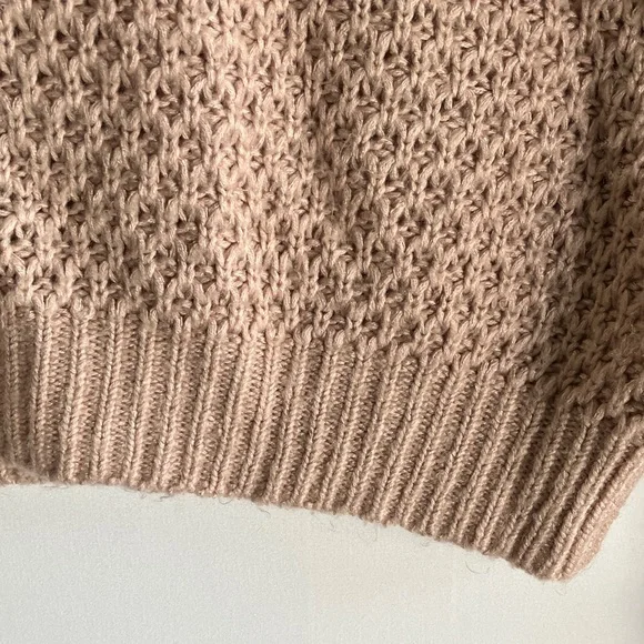 Colorblock Knit Sweater - Cream, Brown, Tan - Picture 4 of 6